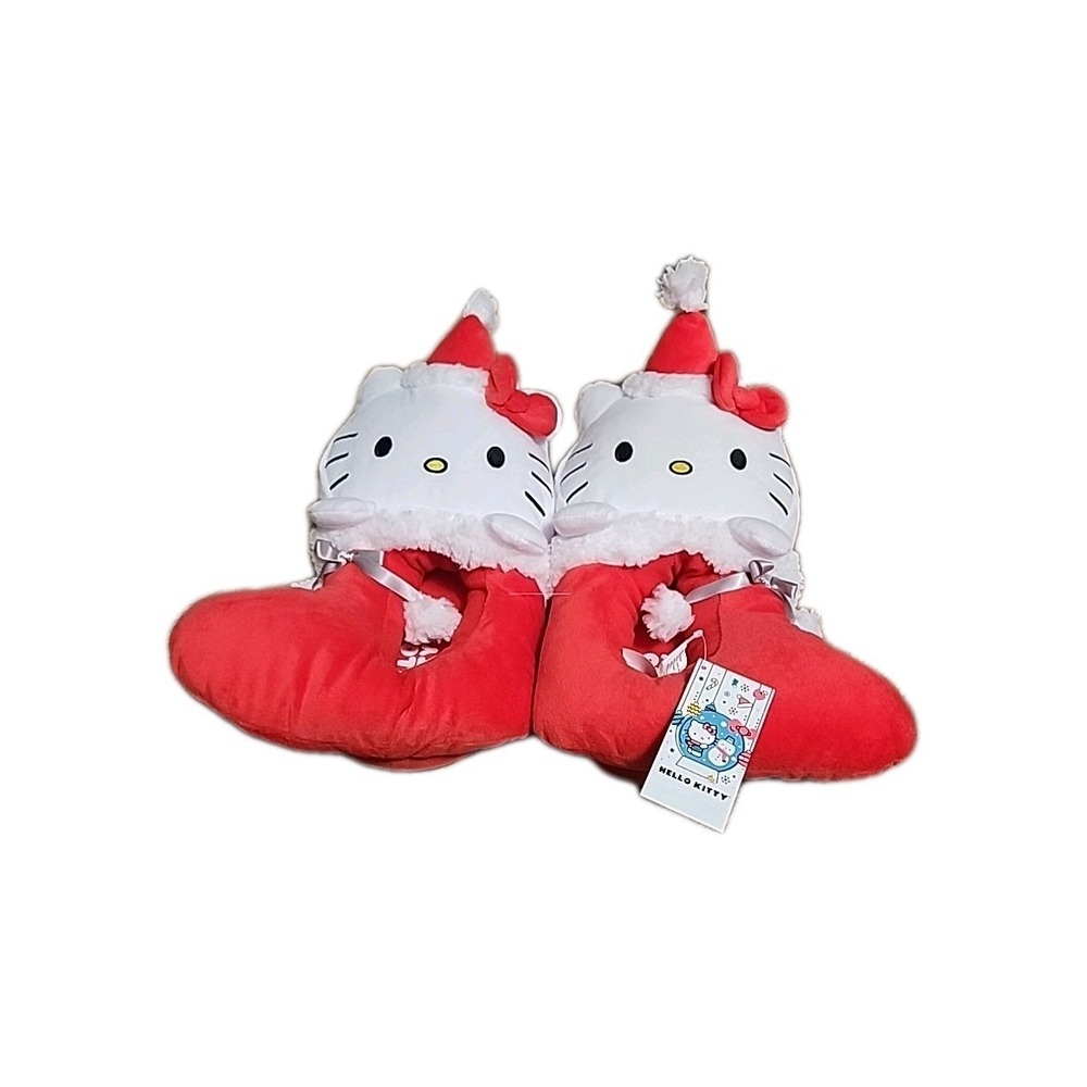 Hello Kitty Womans Christmas Slipper Size 11/12 Brand New